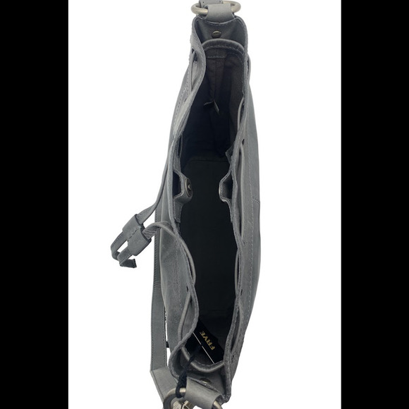 Frye Leather Melissa Drawstring Hobo Bag Carbon - Picture 3 of 3